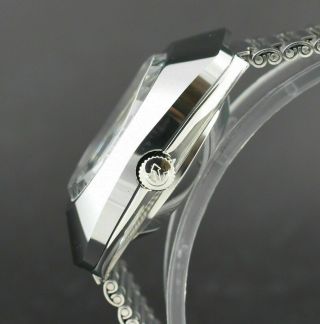Vintage Rado Diastar Automatic Silver Black Swiss Mens Wrist Watch White Diamond 5