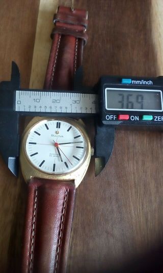 Vintage Mens Bulova Automatic Swiss Made Wrist Watch 6