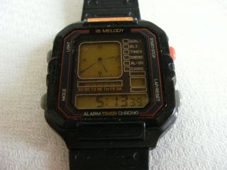 vintage - rare ZEON chrono LCD 16 melody watch - - restore/repairs etc 2