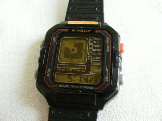 vintage - rare ZEON chrono LCD 16 melody watch - - restore/repairs etc 4