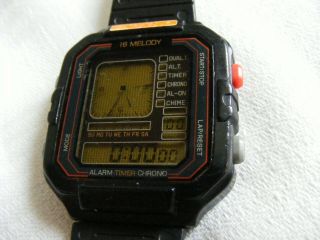 vintage - rare ZEON chrono LCD 16 melody watch - - restore/repairs etc 5