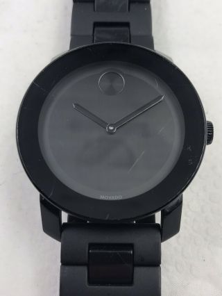 Mens Movado Bold Museum Black Stainless Steel Watch 42mm 3600047 Mb.  01.  1.  29.  6015