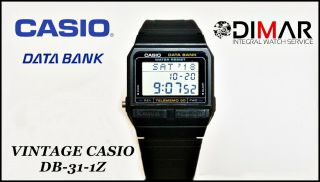 Vintage Casio Db - 31 - 1z,  Data Bank Qw.  871 AÑo 1987,  Telememo 30