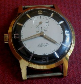 Vintage 1950s LANCO 15 Jewels Swiss Watch Running Wristwatch 4