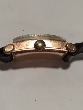 Vintage Gruen Men’s Fancy Lugs Rose Gold Watch 17J — Rare Precision Caliber 355C 2