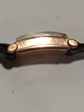 Vintage Gruen Men’s Fancy Lugs Rose Gold Watch 17J — Rare Precision Caliber 355C 4