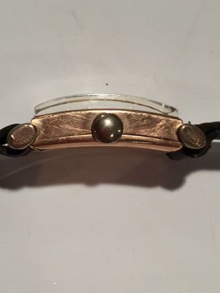 Vintage Gruen Men’s Fancy Lugs Rose Gold Watch 17J — Rare Precision Caliber 355C 5