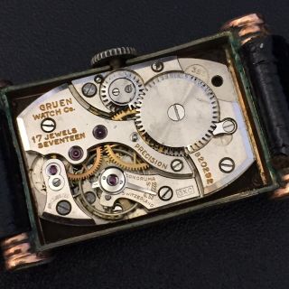 Vintage Gruen Men’s Fancy Lugs Rose Gold Watch 17J — Rare Precision Caliber 355C 8