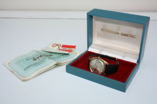 Vintage Gents 1970s Eterna Matic 1000 Automatic Wristwatch / Paperwork