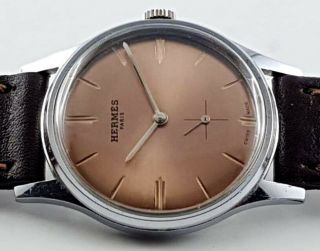 1950´s Hermes Paris Vintage Men´s Wristwatch Swiss Made
