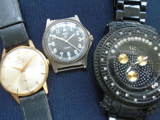 Three Vintage Gents Wrist Watches (2) - Spares/repair