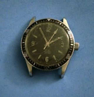 Old Vintage Caravelle Stainless Steel Diver Diving Watch (as - Is Parts Fix)