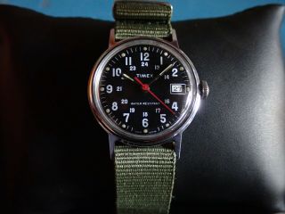 Great vintage military type watch Timex sprite USA recently serviced 1978 M25 2