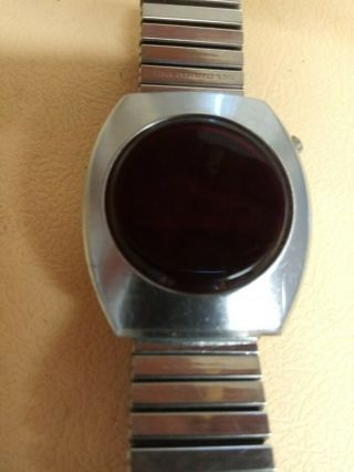Vintage Watch LED Commodore Ultra Rare Red LED 70 ' s - 80 ' s. 4