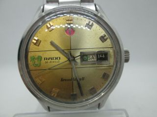 RADO GREEN HORSE 6 DAYDATE STAINLESS STEEL AUTOMATIC MENS WATCH 7