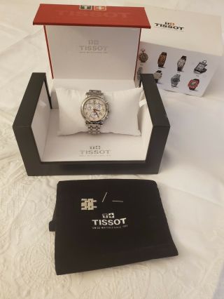 Tissot Stainless Steel Sapphire Crystal Chronograph 1853 Watch W/ Box Books