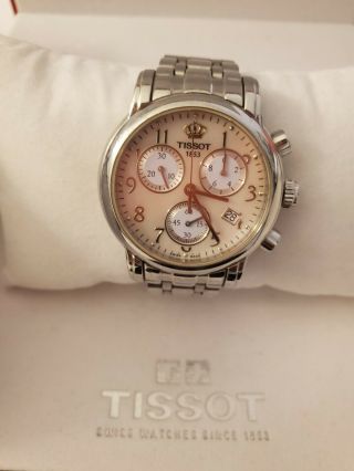 Tissot stainless steel Sapphire Crystal chronograph 1853 Watch w/ Box Books 3