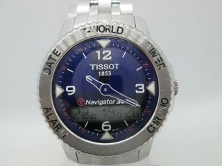 Tissot Navigator 3000 Alarm Chronograph Stainless Steel Quartz Mens Watch