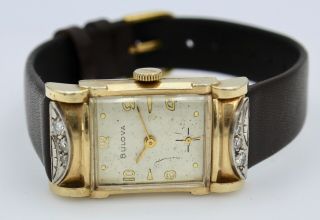 Vintage Bulova Diamond & Rolled Gold Plate 17 Jewel Watch 5