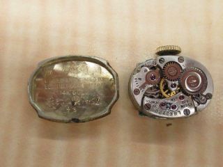 Lady Elgin 14k Yellow Gold Case Wrist Watch Vintage w/ Diamond Accents 5