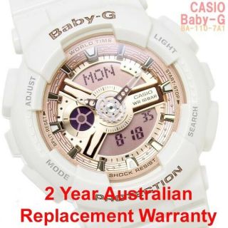 Casio Baby - G Analog Digital Watch Ba - 110 - 7a1 Rose Gold Ba110 - 7a1dr 2y