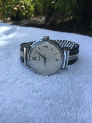 Vintage Timex Marlin 1950 ' s Chrome Plated Men ' s Watch All 6