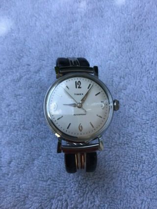 Vintage Timex Marlin 1950 ' s Chrome Plated Men ' s Watch All 8