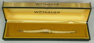 Vintage Ladies Longines Wittnauer Gold Tones Wrist Watch With Box