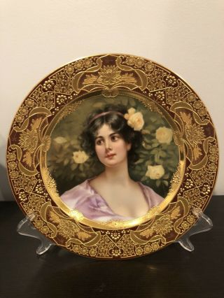 Antique Royal Vienna Porcelain Portrait Plate 2