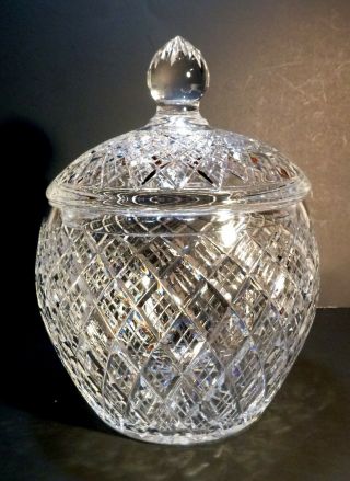 Rare Vintage Waterford Crystal Master Cutter Lidded Punch Bowl Made In Ireland