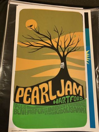 Rare Pearl Jam Poster Hartford 1998,  A True Holy Grail S/n 57/450