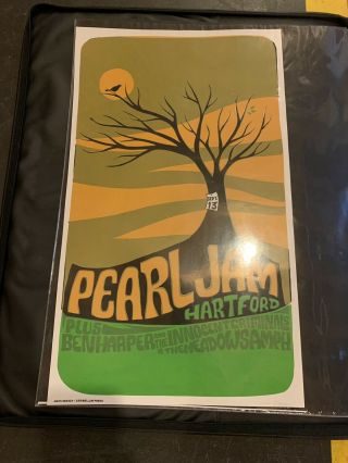 Rare Pearl Jam Poster Hartford 1998,  A True Holy Grail S/N 57/450 2