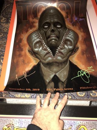 Tool Band Autographed Chet Zar Poster,  11/1819