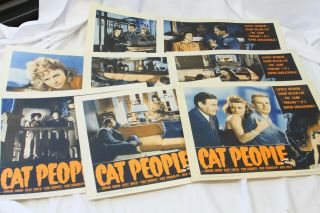 8 Cat People 1952 Re - Release Movie Lobby Card 11 " X 14 " Simone Simon