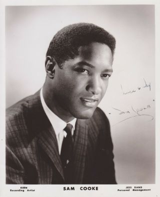 Sam Cooke Signed Autograph 8x10 Photo 1960s Singer And Songwriter Rare