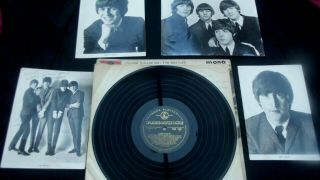 BEATLES:Please Please Me 1963 1st GOLD PRESS EX,  FULLY SIGNED PROMO PICTURE 2