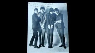 BEATLES:Please Please Me 1963 1st GOLD PRESS EX,  FULLY SIGNED PROMO PICTURE 3