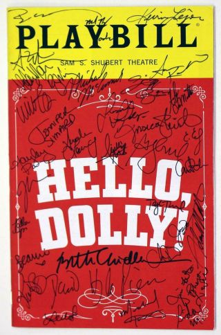 Full Cast Hello Dolly Bette Midler Signed Opening Night Playbill