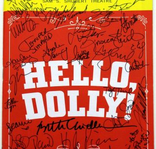 FULL Cast HELLO DOLLY Bette Midler Signed Opening Night Playbill 3