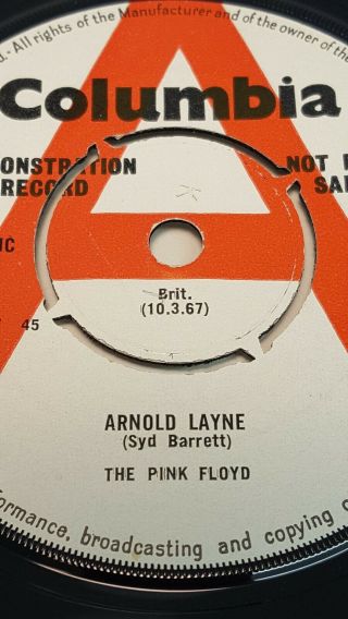 1967 Uk Pink Floyd Art Sleeve Demo.  Vinyl Is.  Mega Rare.