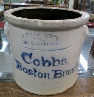 Antique Stoneware Crock Ottman Bro 
