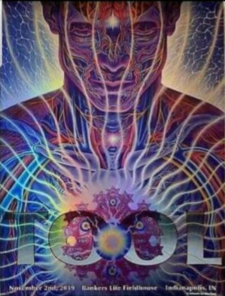 Tool Poster November 2,  2019 Bankers Life Fieldhouse Indianapolis Alex Grey Foil