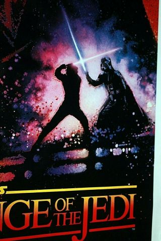 rolled REVENGE OF THE JEDI 27 x 41 Teaser One Sheet Poster Edge Wear 1983 DATE 4