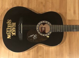 Blake Shelton Signed Autographed Black Acoustic Guitar W/,