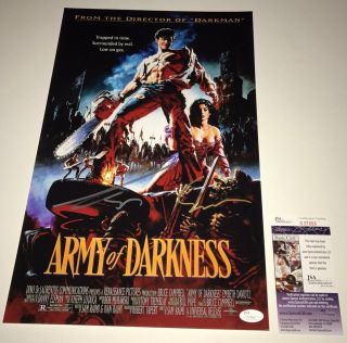 Sam Raimi & Bruce Campbell Signed Army Of Darkness 11x17 Photo Autograph Jsa