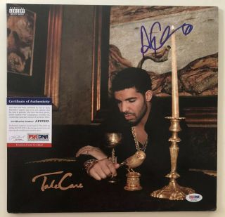 Drake Signed Take Care Vinyl Album Psa/dna Rapper Views Scorpion Rare