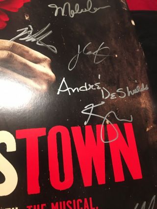 Full Cast Cast Signed HADESTOWN Broadway Poster Windowcard RARE 2