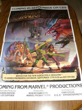 The Tsr Dungeons And Dragons Cartoon Poster (ultra Rare & High - Grade)