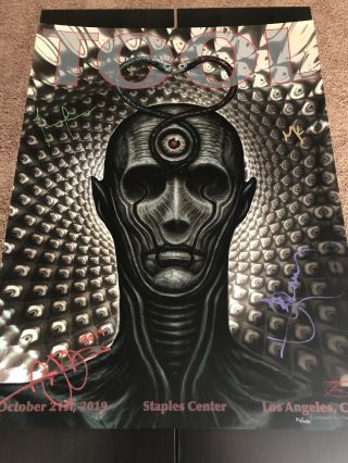 Tool Los Angeles Staples Center 10/21 Poster Rare Limited Signed Foil 52/650