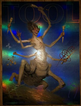 Tool Signed Autographed Poster 11/12/19 Toronto Scotiabank 100 Max Verehin